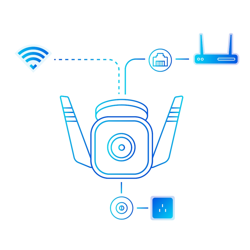 TP-LINK Outdoor Security Wi-Fi IP Camera Waterproof 3MP - Tapo C310