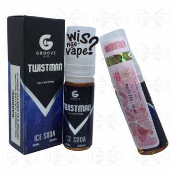 Twistman Ice Soda 15ml - Salt Nic Liquid by Groove Juice