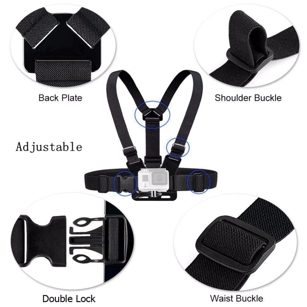 TaffSPORT Chest Harness Belt Strap 3in1 for GoPro - WMA01