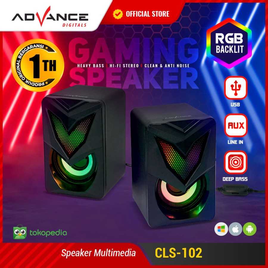 Jual ADVANCE Gaming RGB Speaker Spiker Laptop HiFi Desktop