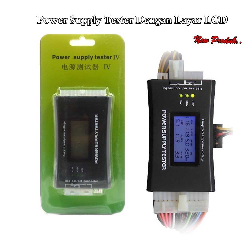 Jual Power Supply Tester Digital With LCD / PSU Computer CPU