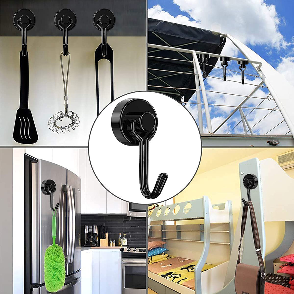 TaffHOME Gantungan Dinding Magnetic Hook Wall Hanger Organizer - KE560