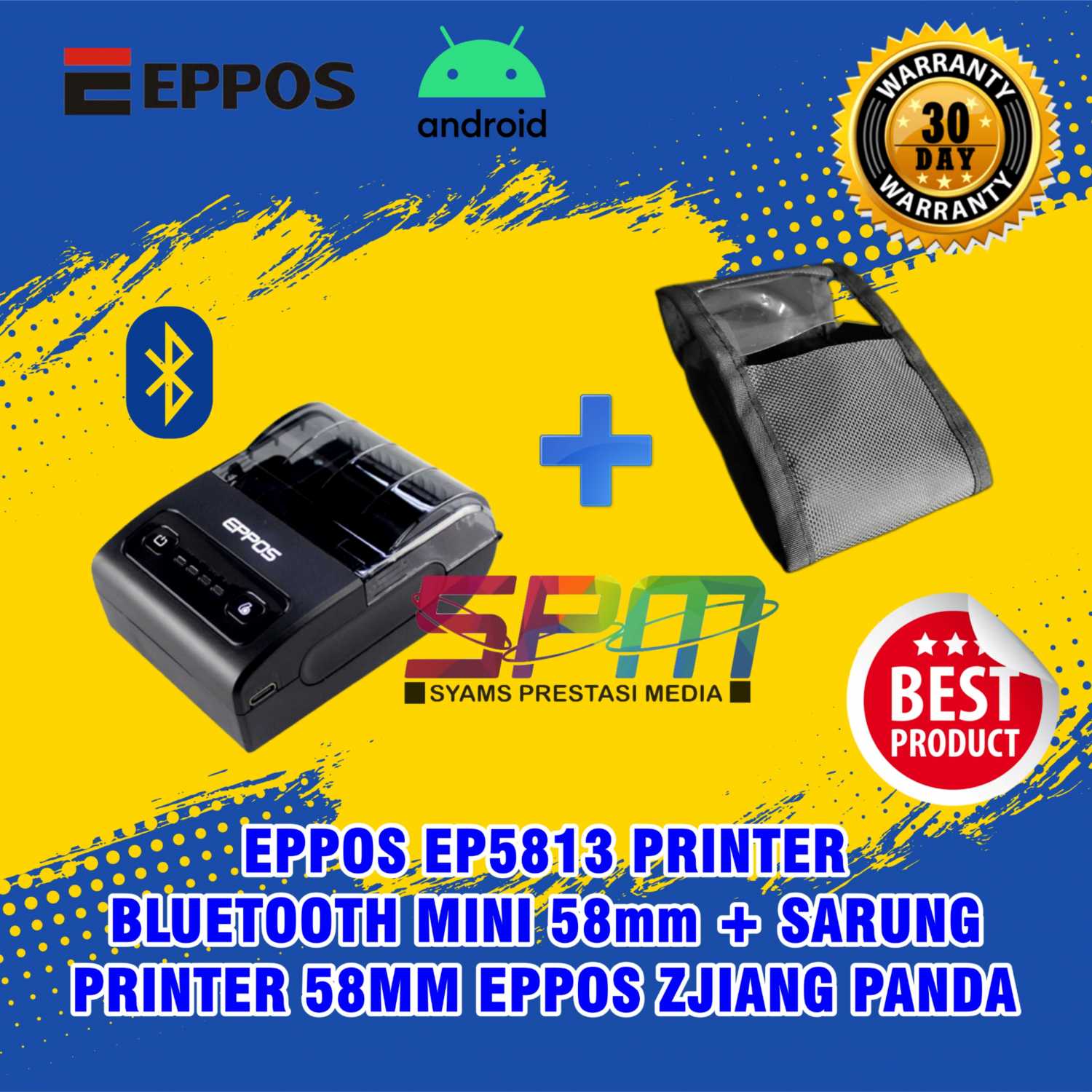 Jual EPPOS EP5813 Printer Bluetooth Mini 58mm + SARUNG PRINTER