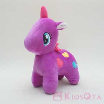 boneka unicorn my little pony chibi ungu totol hati small AUG