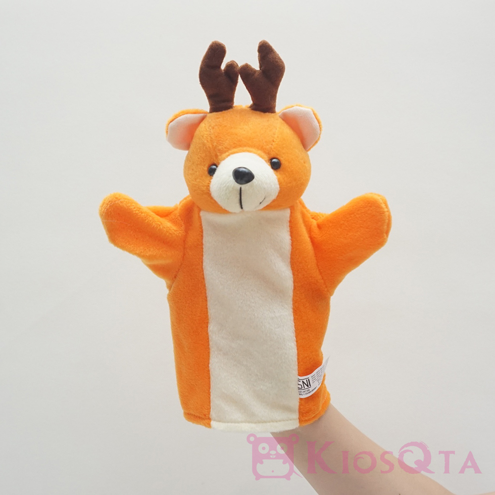 boneka tangan handpuppet rusa reindeer AUG
