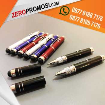 Pulpen Laser Metal 4 in 1 Souvenir Promosi