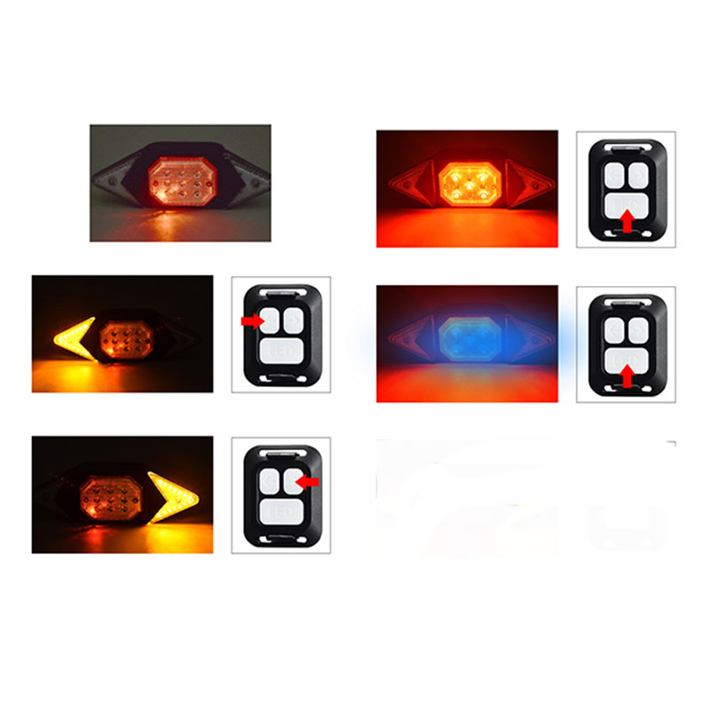 Zlate Lampu Belakang Sepeda LED Rechargeable USB 15 Lumens with Remote - LY-6700