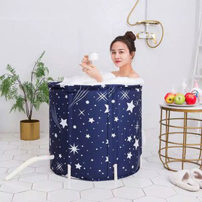 Xueqin SPA Bathtub Lipat Portable Adult Folding Bath 65x70 cm - 18401