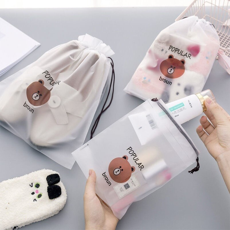 TaffPACK Kantong Pouch Plastik Serut Drawstring Bag Size L 20x30cm - VB-71