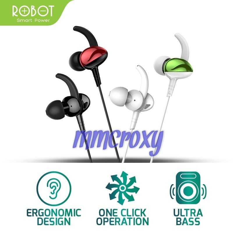 Jual Robot RE801 Headset Wired Stereo Earphone HighDefinition