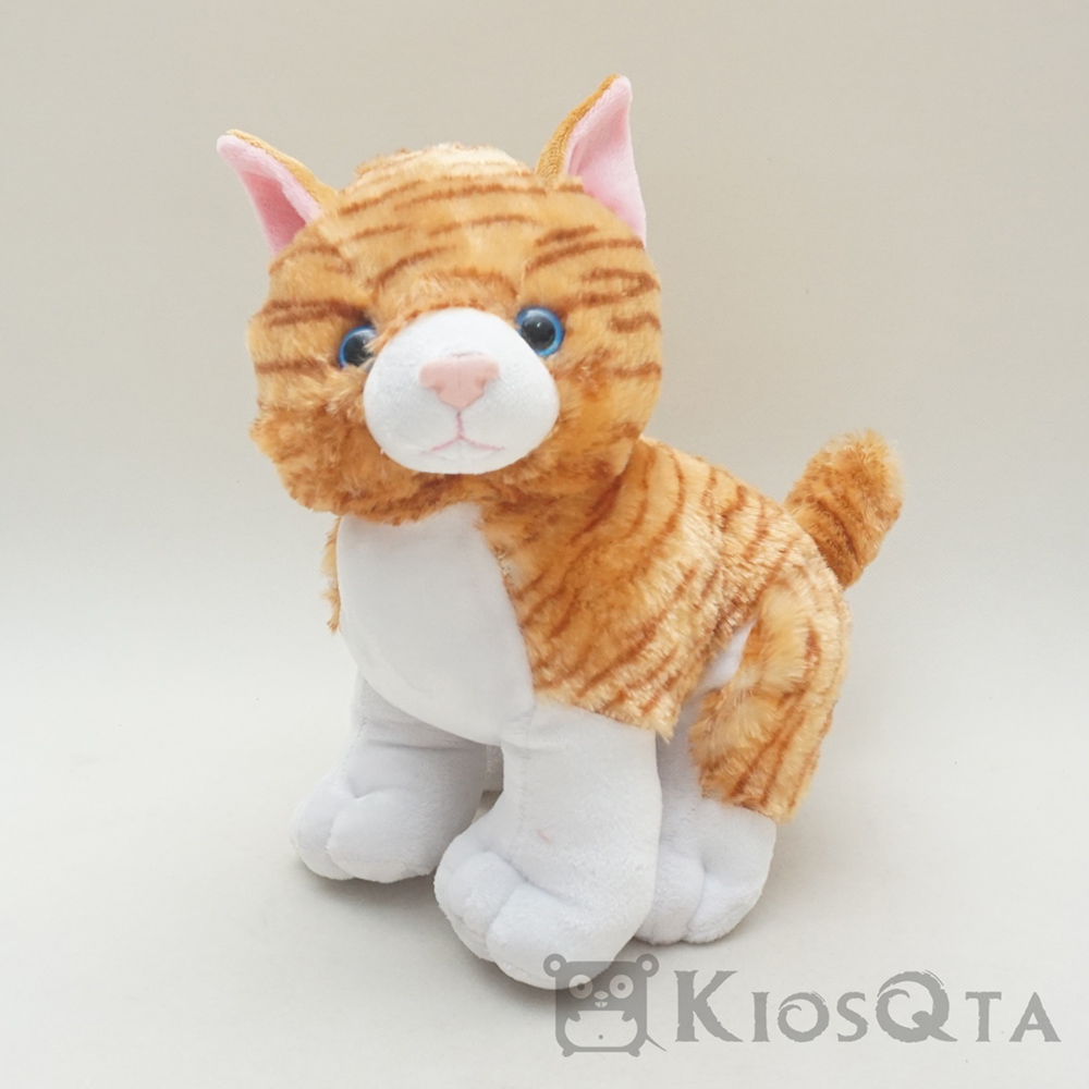 boneka kucing sitting cat coklat putih medium AGT