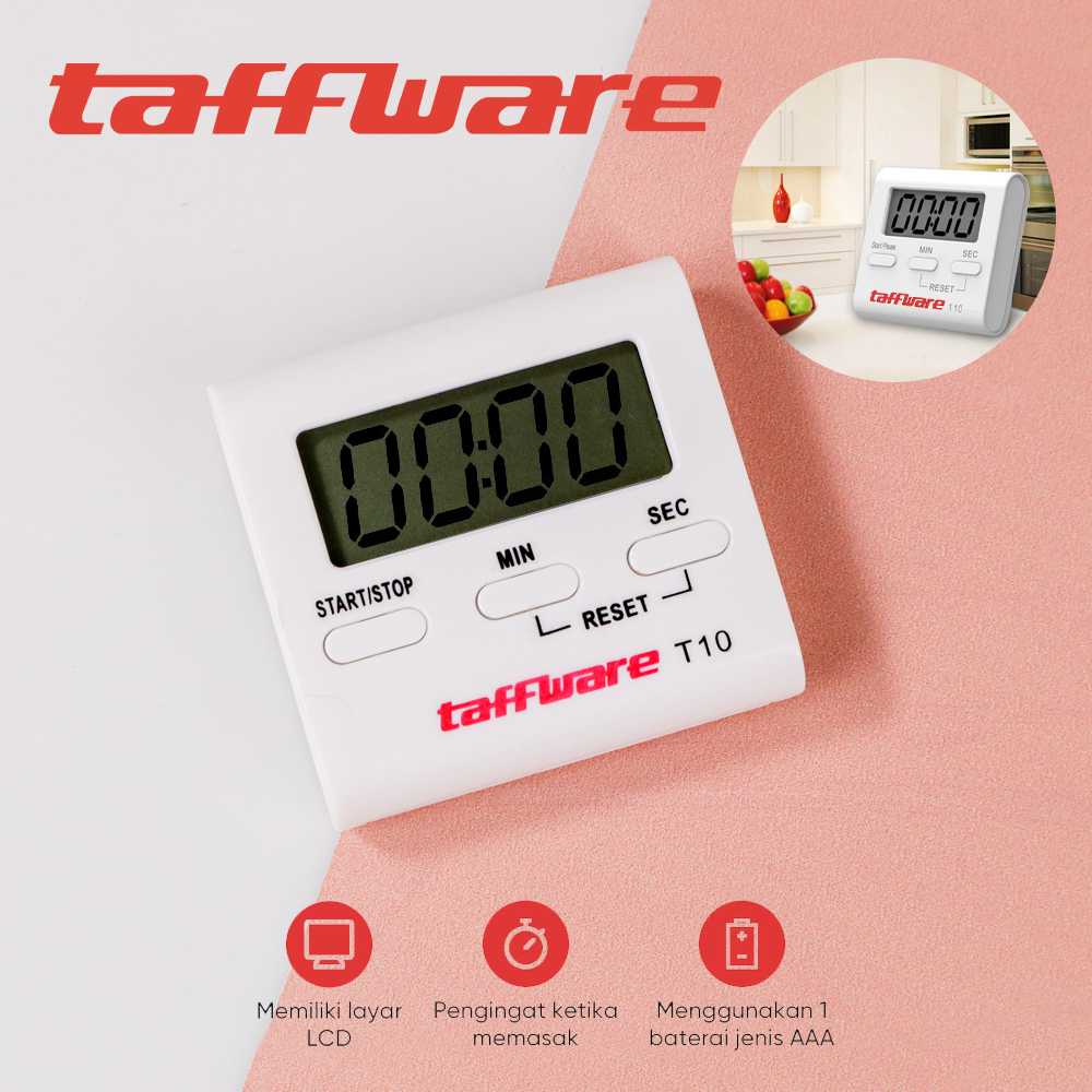 Jual Taffware Timer Masak Dapur Countdown Digital Alarm Clock