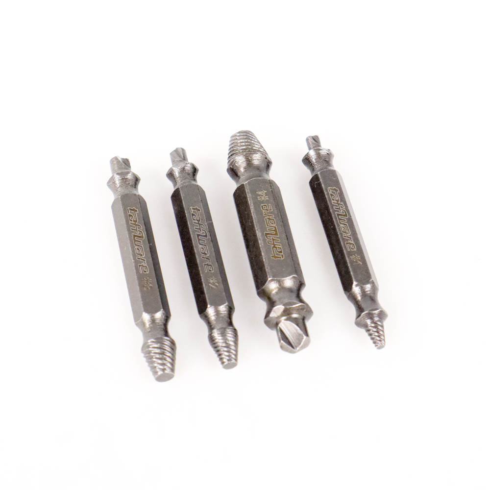 Taffware Mata Bor Screw Extractor Broken Striped Screw Remover 4 PCS - S2