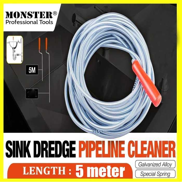 Jual Pipe Cleaner 5 meter Kawat Pembersih Saluran Pipa Air