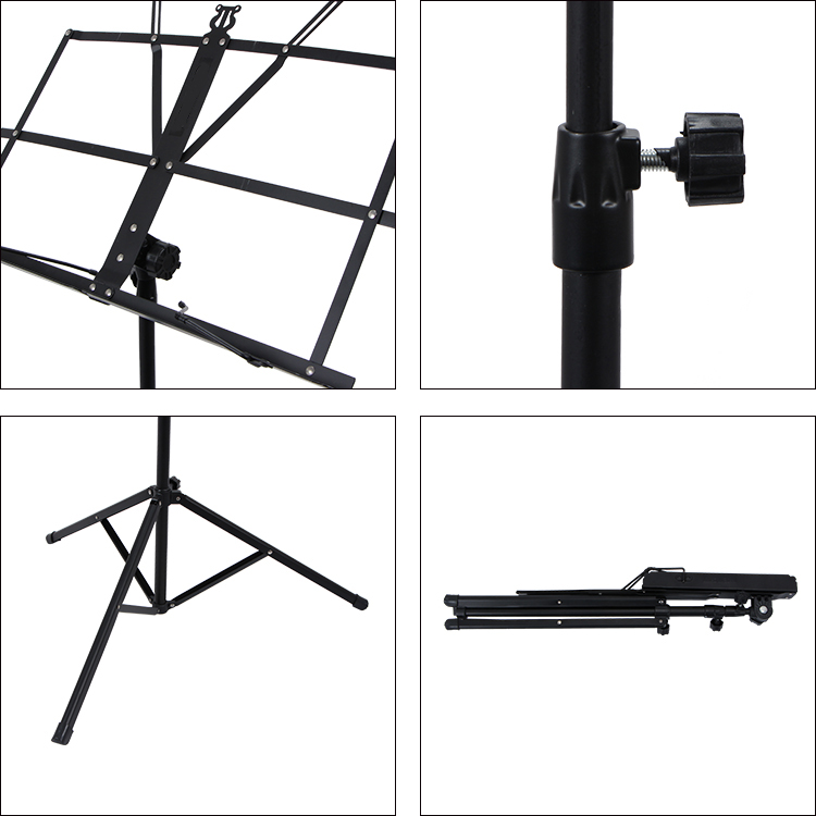 Ammoon Tripod Stand Partitur Sheet Musik Orchestra Adjustable 1.2m - P-01