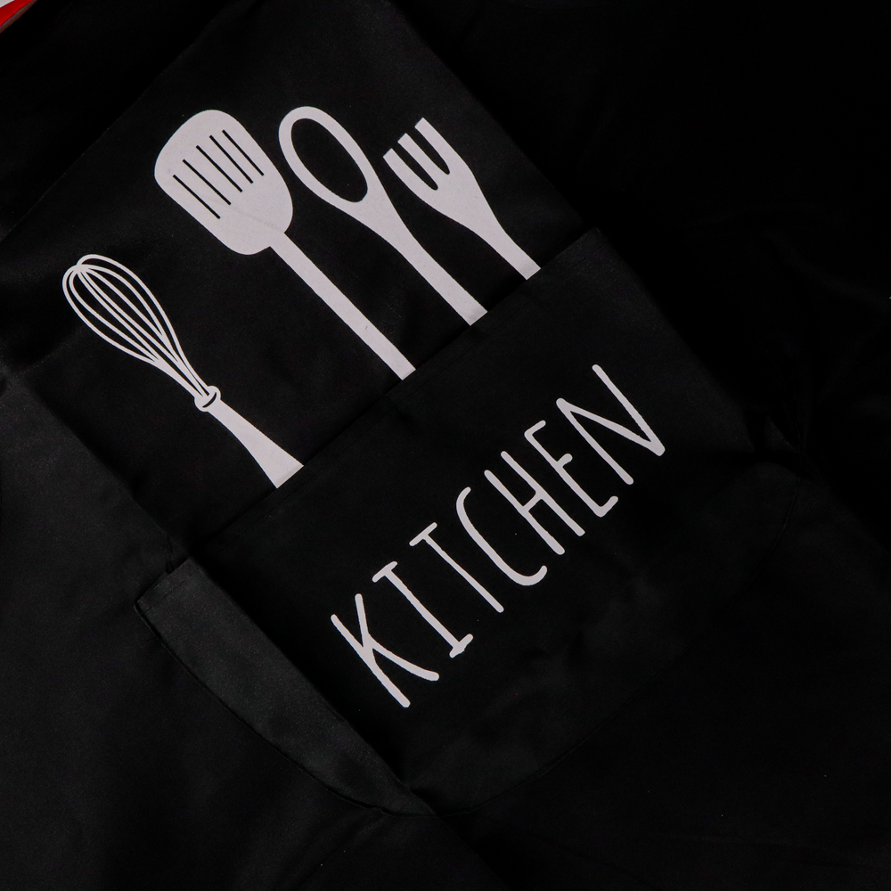 TaffHOME Celemek Masak Apron Dapur Model Kantong Pola Spatula - JJ41