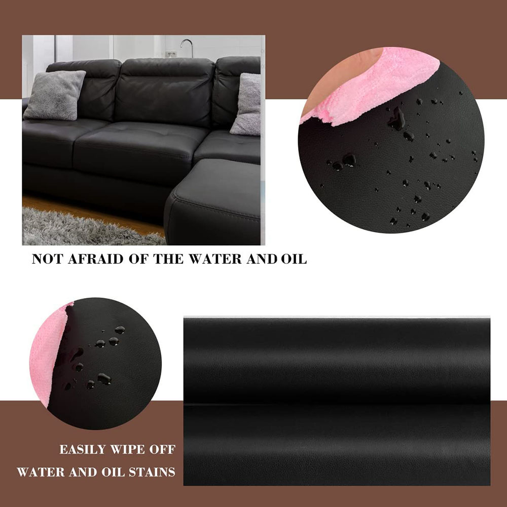 QJH Kulit Sintetis Tambal Sofa Self Adhesive Patches Sticker 30x25cm - RX277