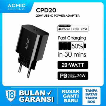 Adapter Charging Apple 12 ACMIC CPD20 USB-C 20W Power Adapter