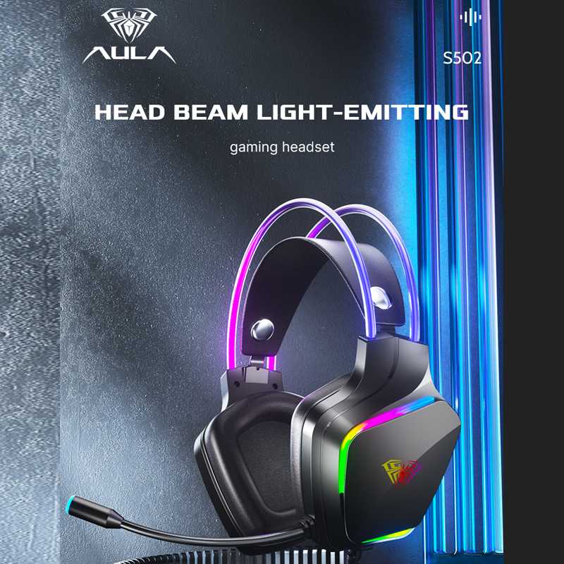 Jual Headset Gaming AULA S502 USB Streamer Light RGB