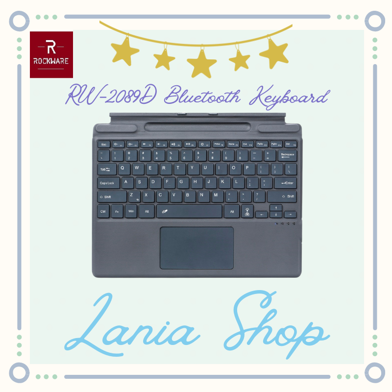 Jual ROCKWARE RW2089D Bluetooth Keyboard for Surface Pro 8 X