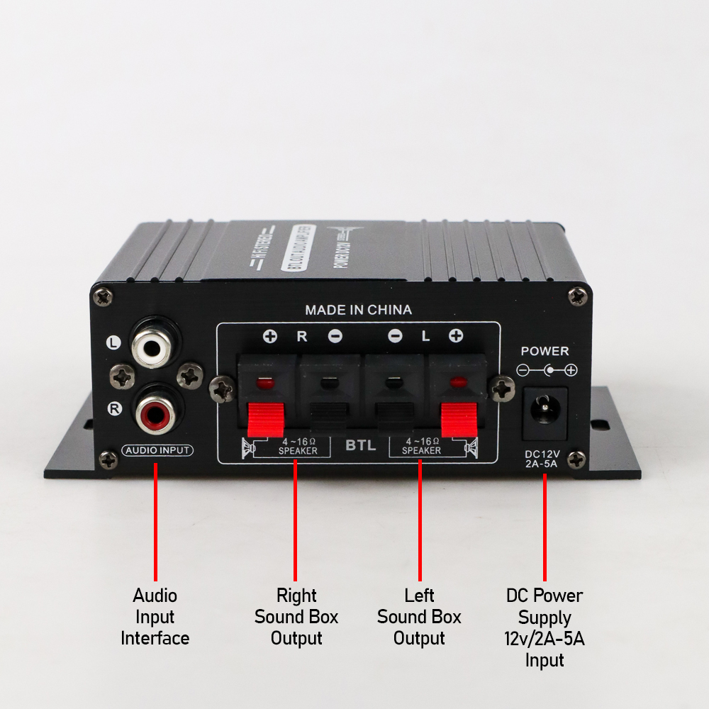 Lepy Hi-Fi Mini Stereo Car Amplifier Treble Bass Booster - AK-170