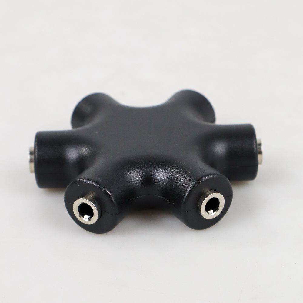 ALLOYSEED 6 Way Port Male to 5 Female Audio Earphone 3.5mm Splitter - JLT108