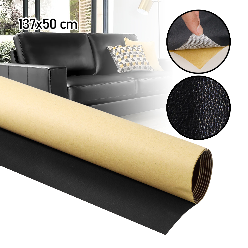 QJH Kulit Sintetis Tambal Sofa Self Adhesive Patches Sticker 137x50cm - RX278