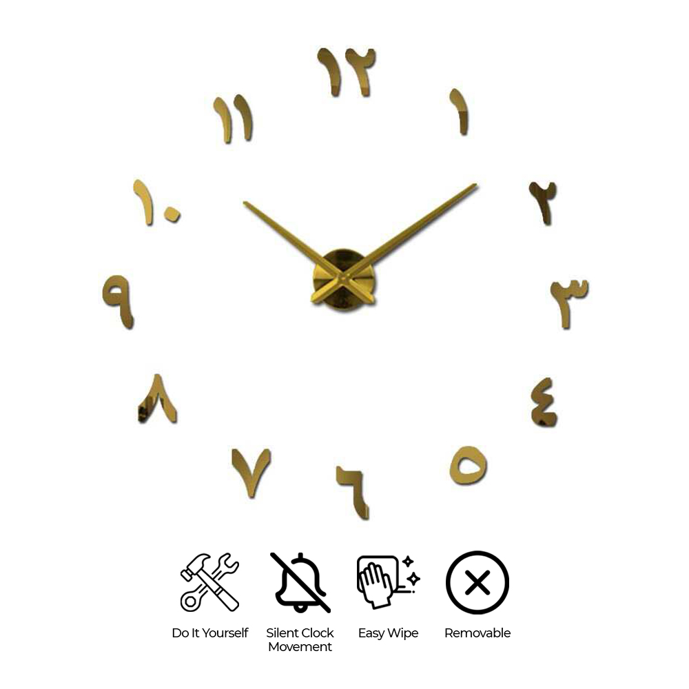TaffHOME Jam Dinding DIY Giant Wall Clock Quartz 90-100cm - S031