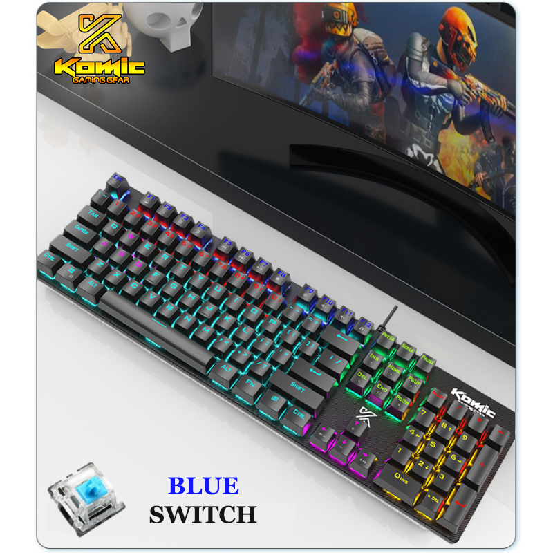 Jual Keyboard Gaming Mechanical KOMIC KGMK288 New LED