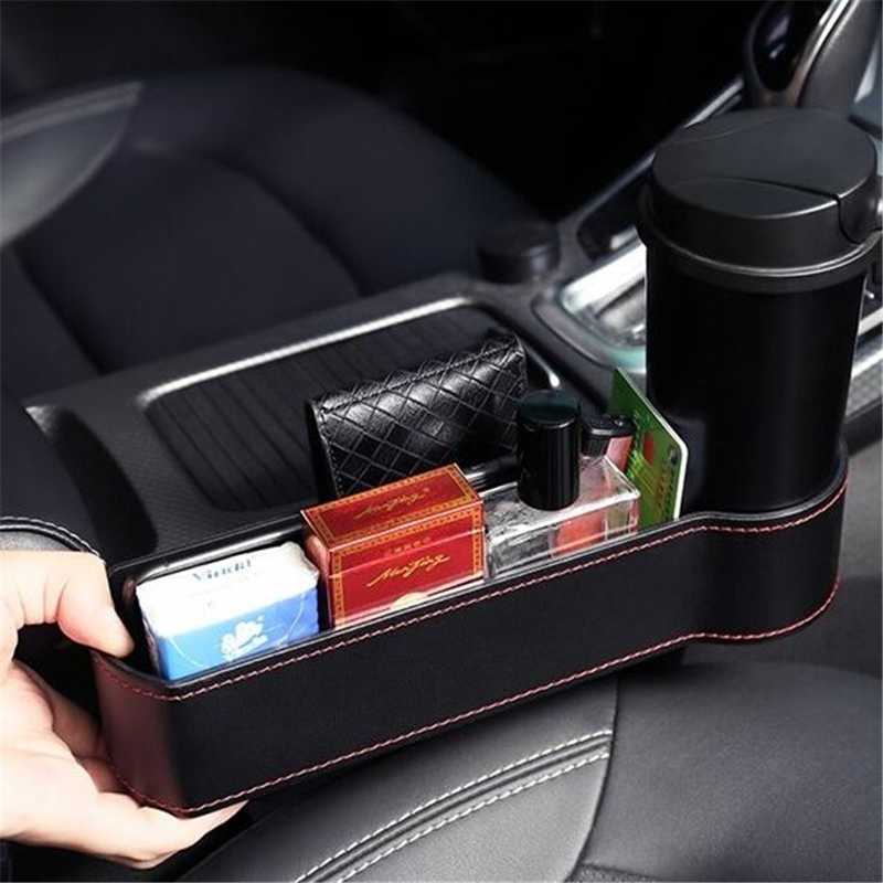 LEEPEE Rak Organizer Mobil Seat Holder Gap Pocket Storage PU Leather - LE105