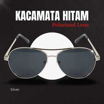 Aoron Kacamata Hitam Aviator Polarized Sunglasses UV Protection - RB2132
