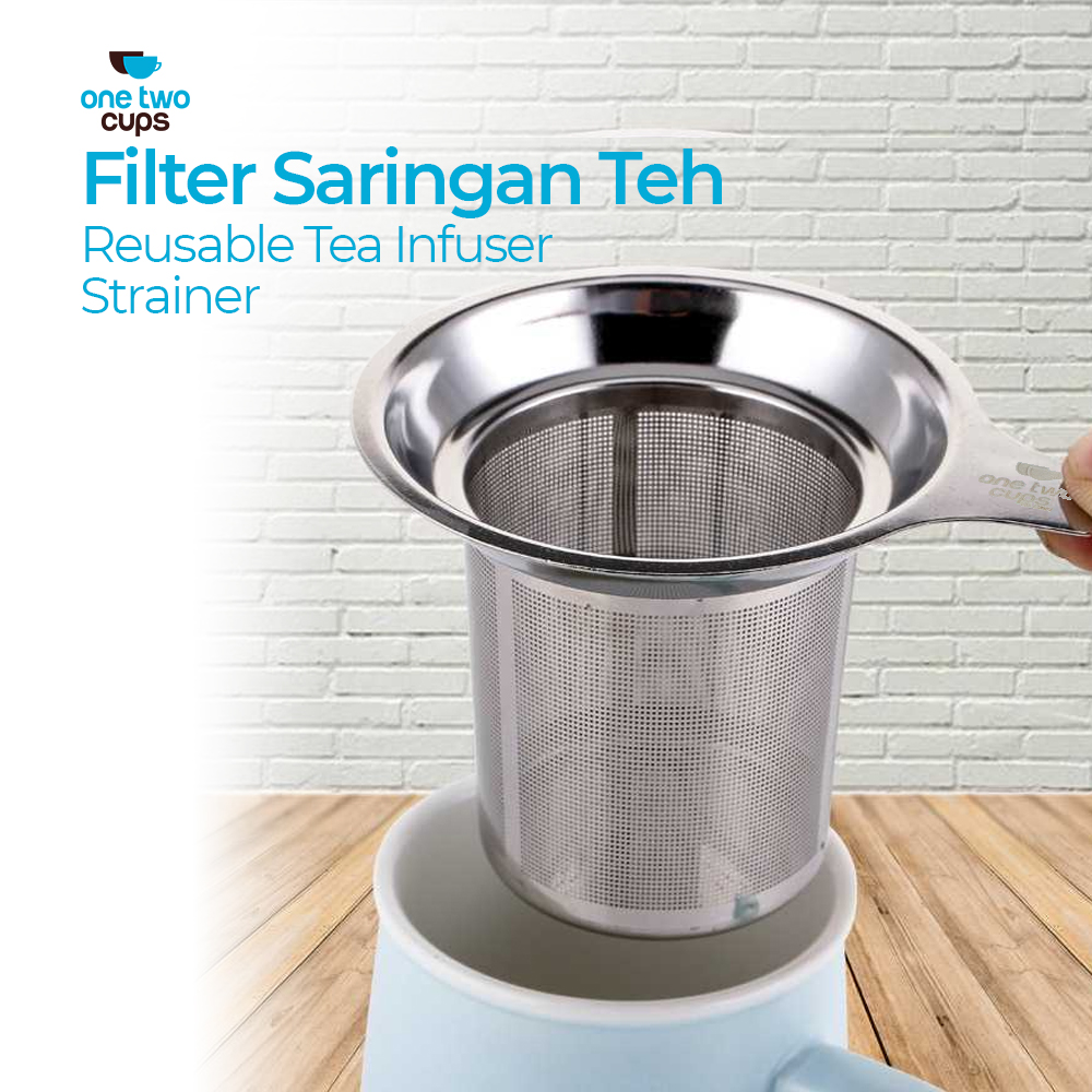 One Two Cups Saringan Teh Reusable Tea Infuser Stainless Steel - WLC367