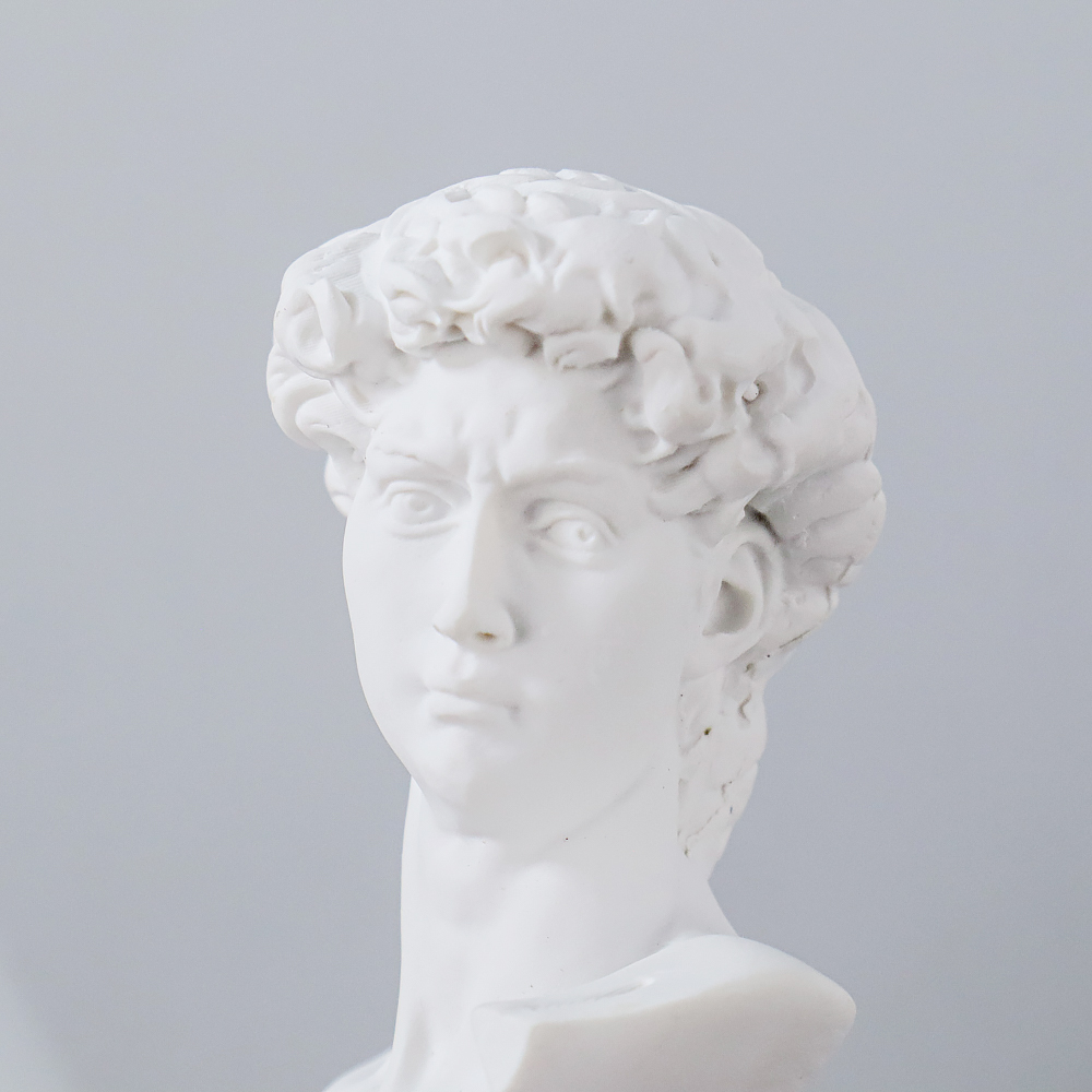 MICORSAX Properti Dekorasi Foto Romawi David Sculpture Head - MC-2