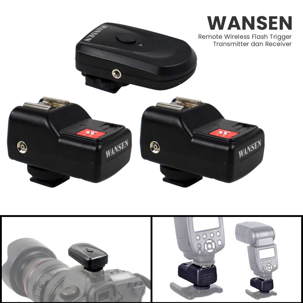 Jual WANSEN Remote Wireless Flash Trigger Transmitter dan
