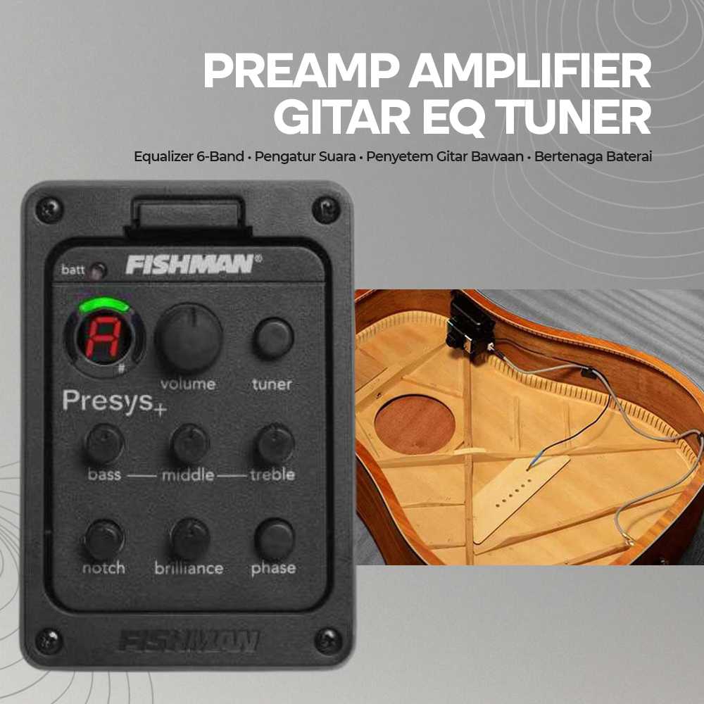 Jual FISHMAN Presys Blend Preamp Amplifier Gitar EQ Tuner