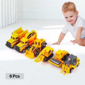 Mainan Mobil-Mobilan Truk Construction 1:64 6 PCS - TH600