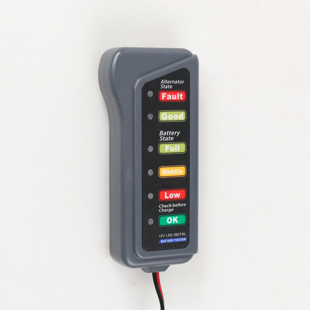 ELS Tester Baterai Digital Diagnostik Mobil 12V 6 LED - AHX-009