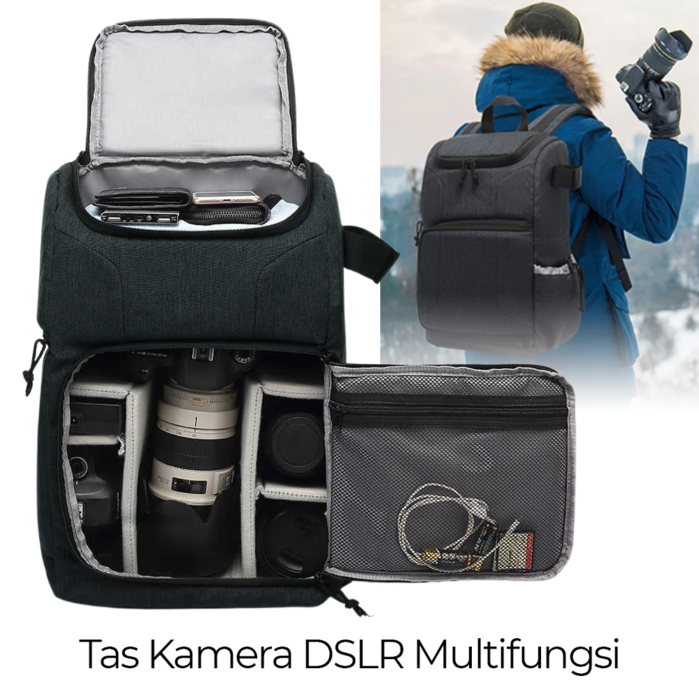 Andoer Tas Kamera DSLR Multifungsi Camera Backpack Waterproof - WCB