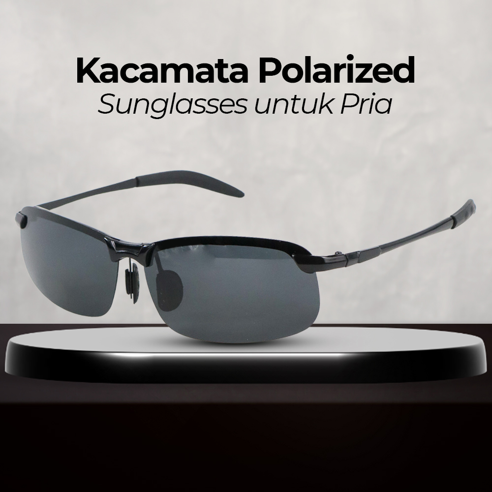 SOZO Kacamata Hitam Pria Polarized Anti UV Sunglasses - 3403