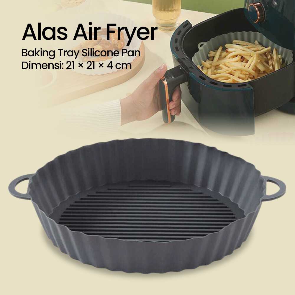 Jual LINSBAYWU Alas Air Fryer Baking Tray Silicone Pan M02