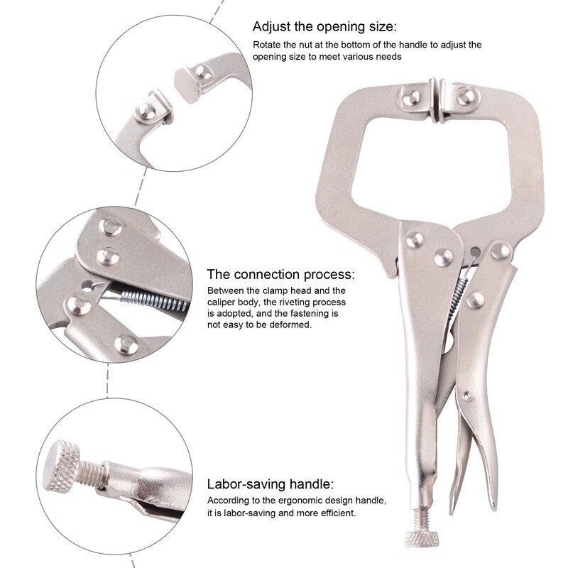 SPIFFLYER Tang Penjepit Vise Grip Welding Mouth C Clamp 11 Inch
