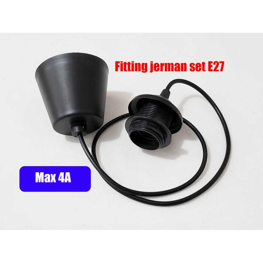 Jual fitting gantung jerman set tutup + kabel + fitting