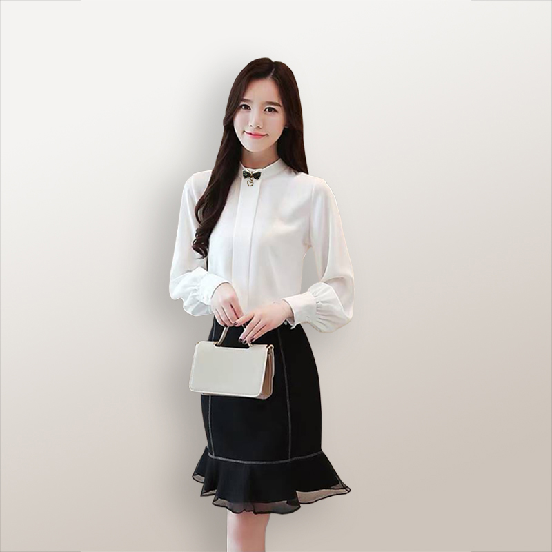 Blus lengan Panjang Gaya Korea Model Terbaru - Jfashion New Harina
