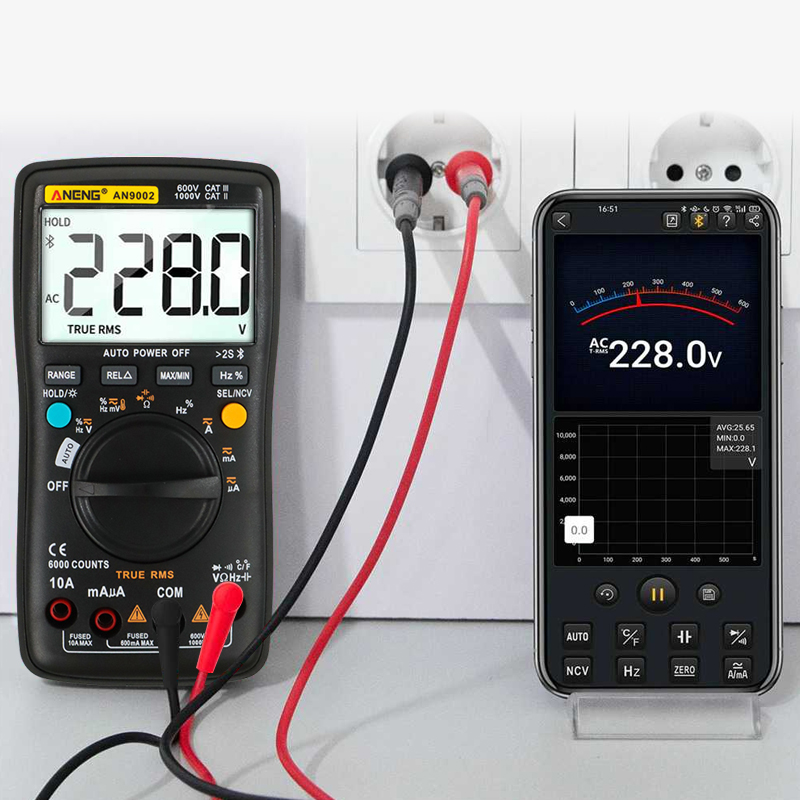 ANENG Digital Bluetooth Multimeter Voltage Tester - AN9002