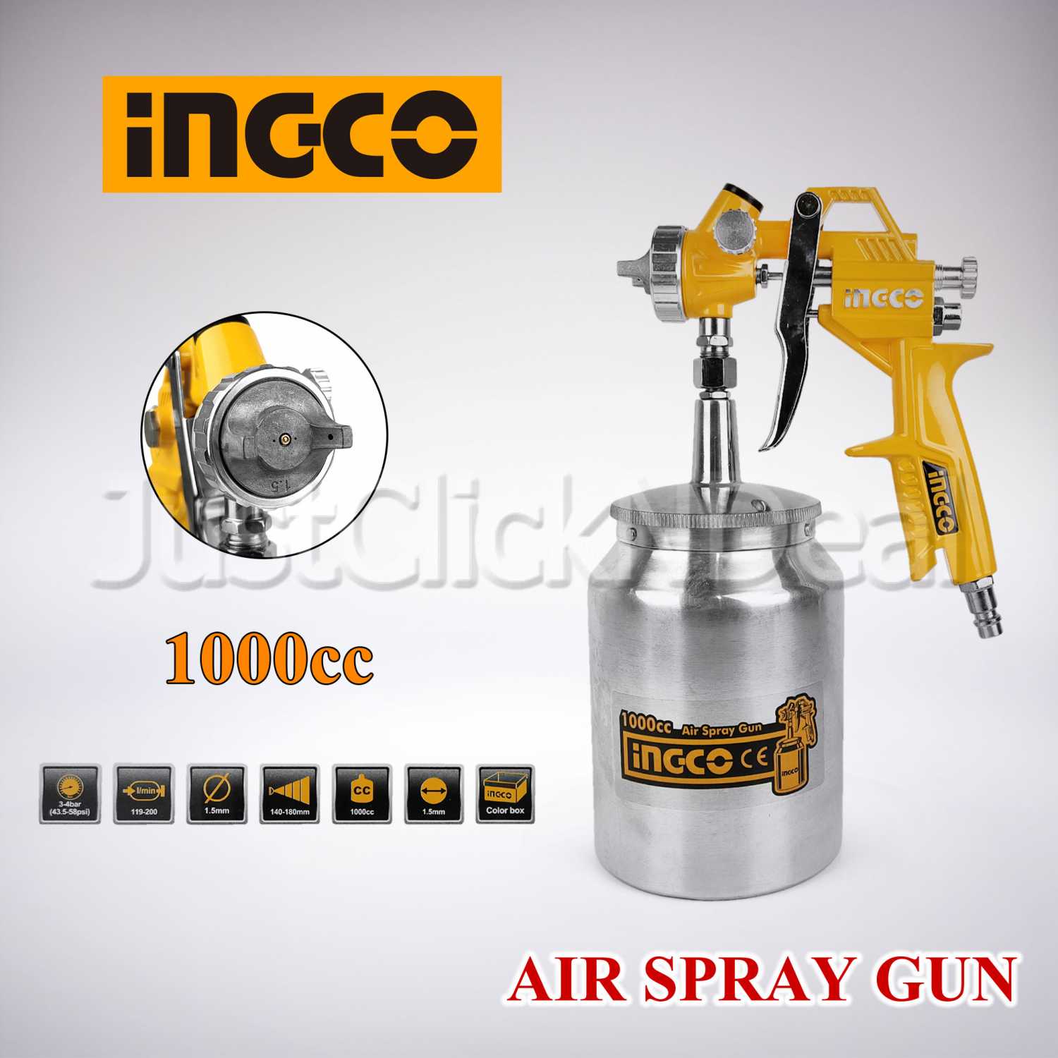 Jual Ingco Air Spray Gun Tabung Bawah 1000 cc Cat Semprot Angin