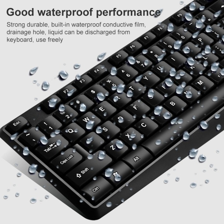 ZGB Set Keyboard Mouse Wired Universal Waterproof 1000 DPI - Q9B