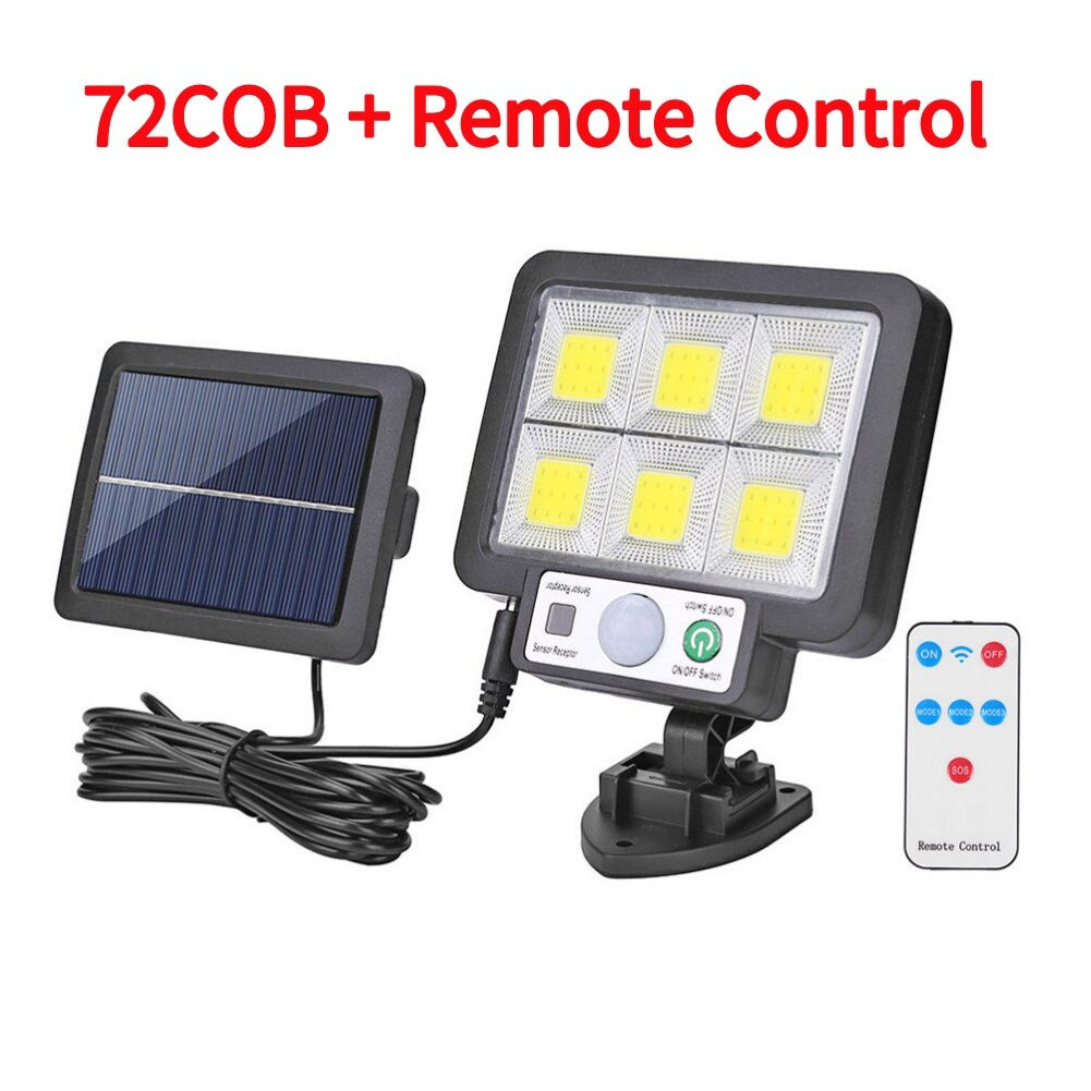 JING XIN Lampu Dinding Solar Sensor PIR Weatherproof 1000LM Cool White - JX-F