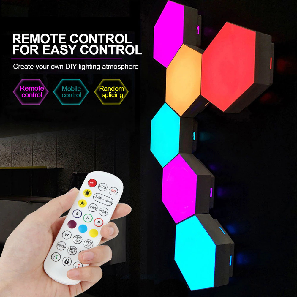 Yabstrip Lampu Hias Hexagonal Dinding LED RGB App Control 3 PCS - XY-0030A