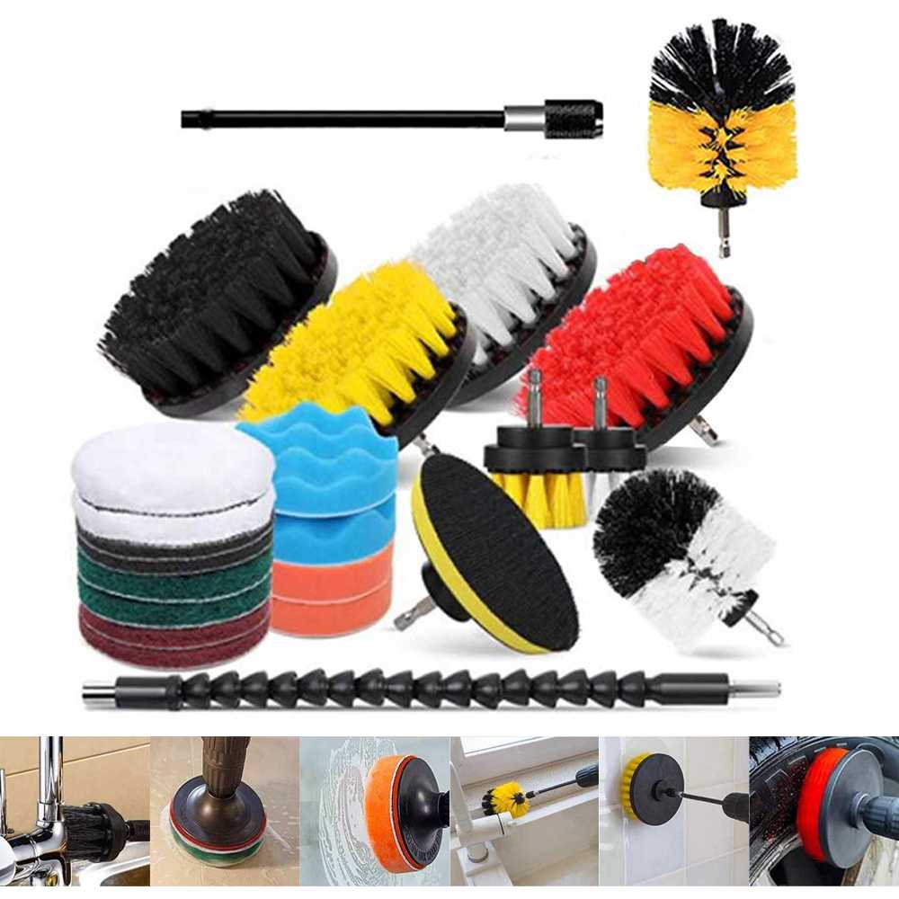 Jual UNTIOR Kepala Sikat Pembersih Brush Car Polisher Kit 23 PCS