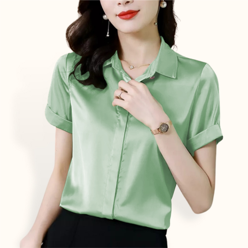 Kemeja lengan pendek wanita Gaya Korea model Terbaru - Jfashion Nelly